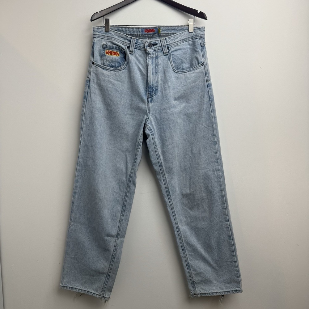 Empyre Baggy Jeans 32‎ Blue Denim Light Wash Relaxed Baggy Y2K Style Wide Mens